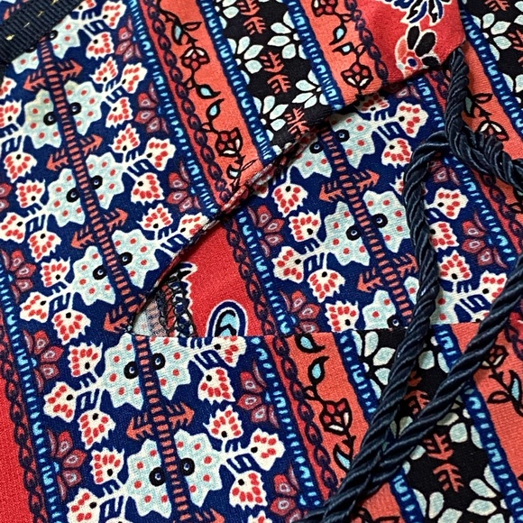 DressBarn navy & pink coral paisley top - Sz XL - Picture 7 of 10